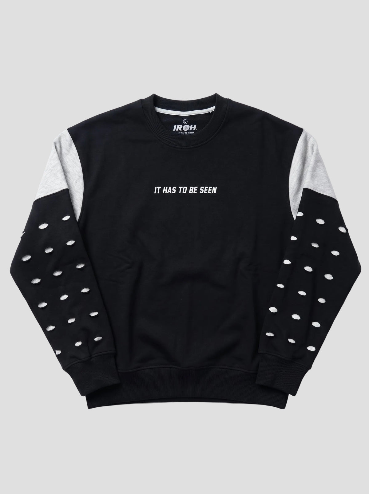 BLACK CREWNECK SWEATSHIRT