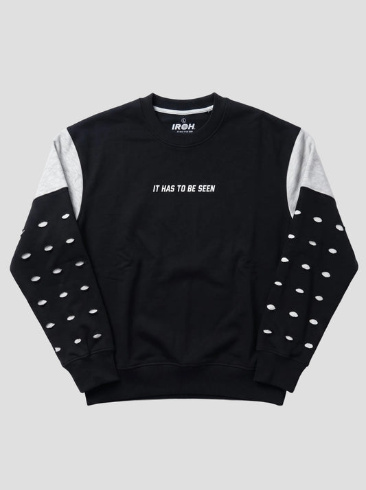BLACK CREWNECK SWEATSHIRT